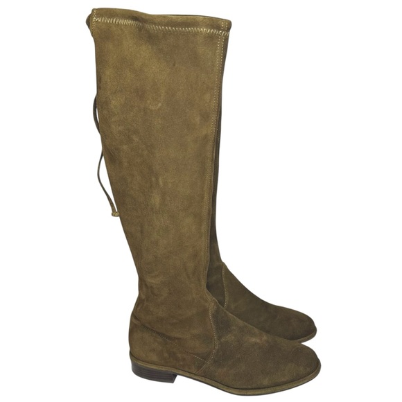 Stuart Weitzman Shoes - Stuart Weitzman Jocey Over-The-Knee Green Suede Leather Boots Size 5